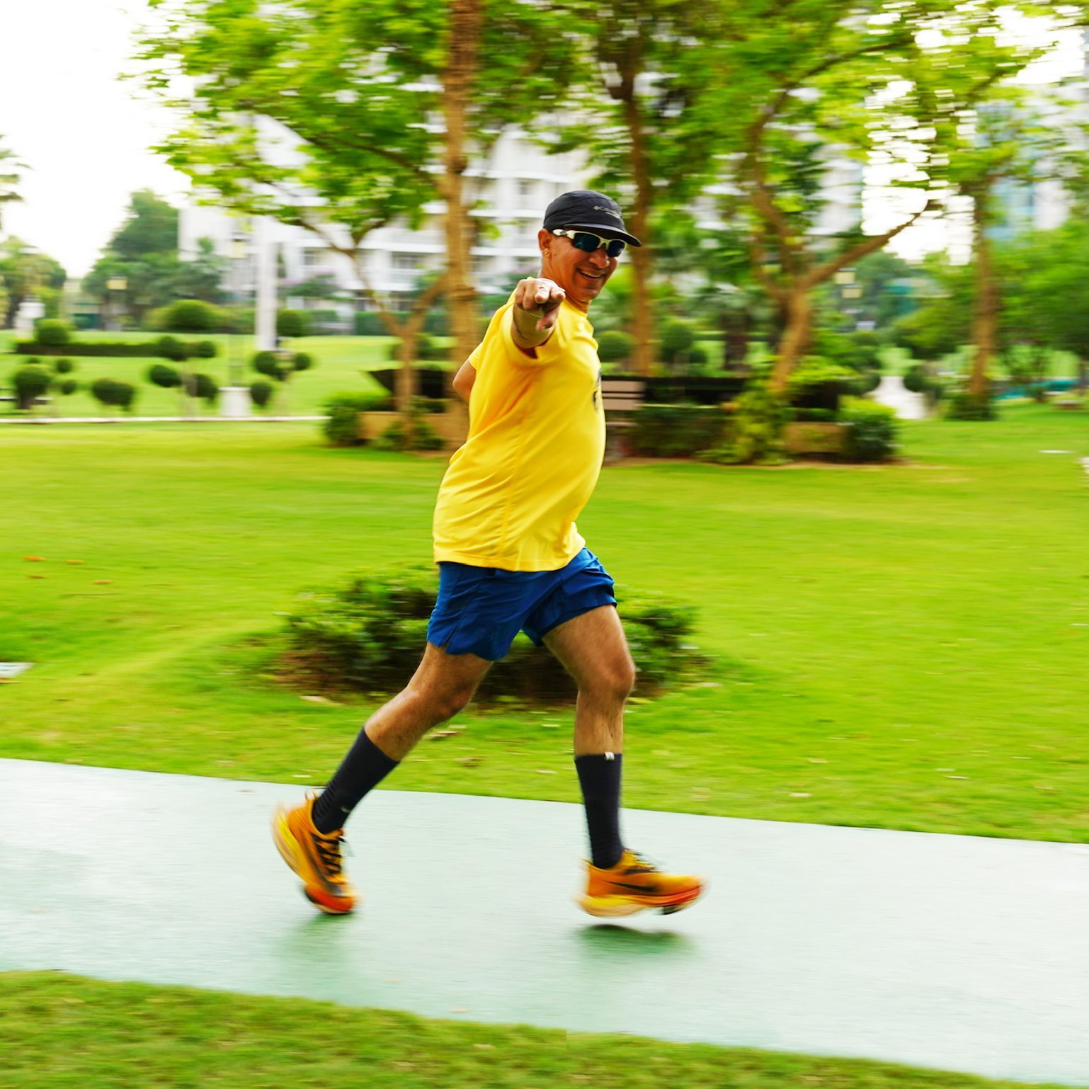 Akhil Jain running outdoors