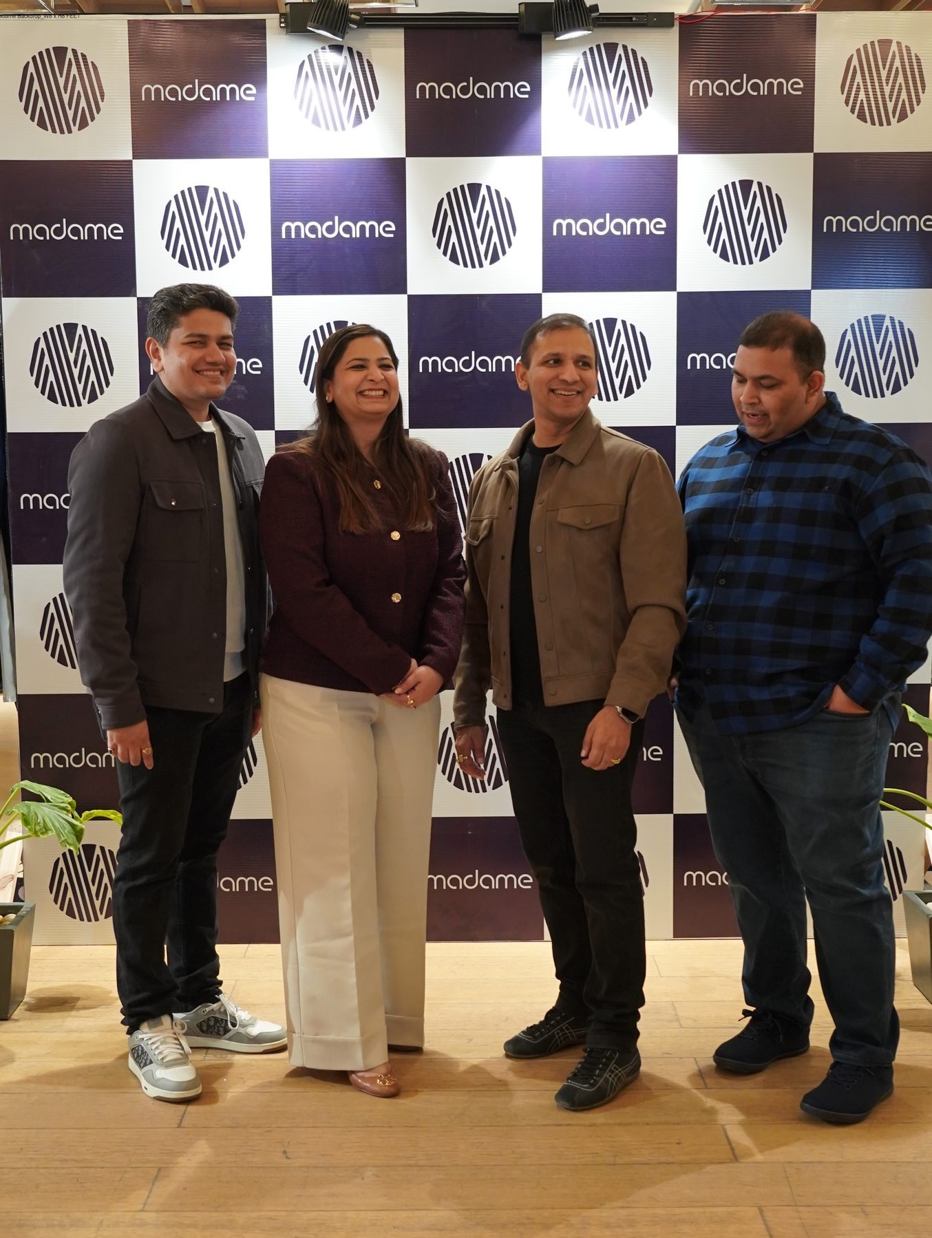 Akhil Jain with the Madame leadership team
